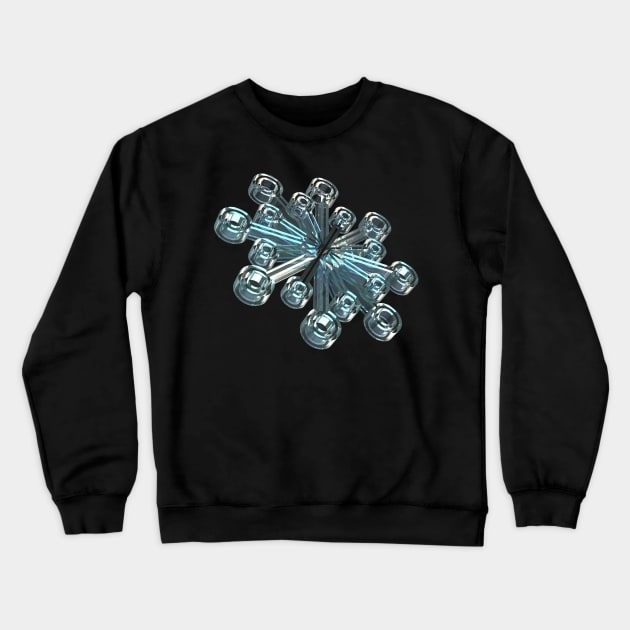 3D Snowflake Crewneck Sweatshirt by Shadowbyte91
